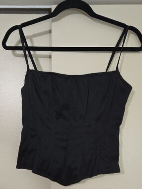 Veronique Young Women's Black Spaghetti Strap Corset Top Size 6